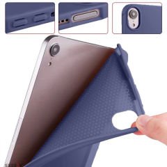 Apple iPad Mini 4.5.Nesil 7.9 İnç Uyumlu Soft Safe Arkası Silikon Smart Tablet kılıfı Lacivert - Lacivert