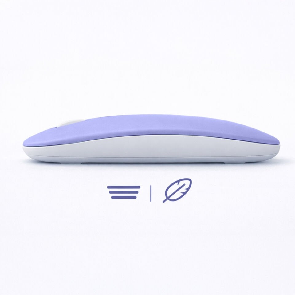 Profesyonel Kablosuz Mouse Bluetooth Dongle Destekli Şarjlı Batarya Sessiz ve Ergonomik Tasarım Lavant