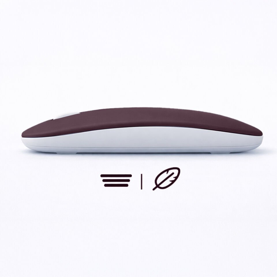 Profesyonel Kablosuz Mouse Bluetooth Dongle Destekli Şarjlı Batarya Sessiz ve Ergonomik Tasarım Mürdüm