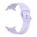 Samsung Galaxy Watch 8 44mm 40mm İle Uyumlu Metal Tokalı Spor Silikon Kordon Lila