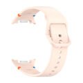 Samsung Galaxy Watch 8 44mm 40mm İle Uyumlu Metal Tokalı Spor Silikon Kordon Pembe