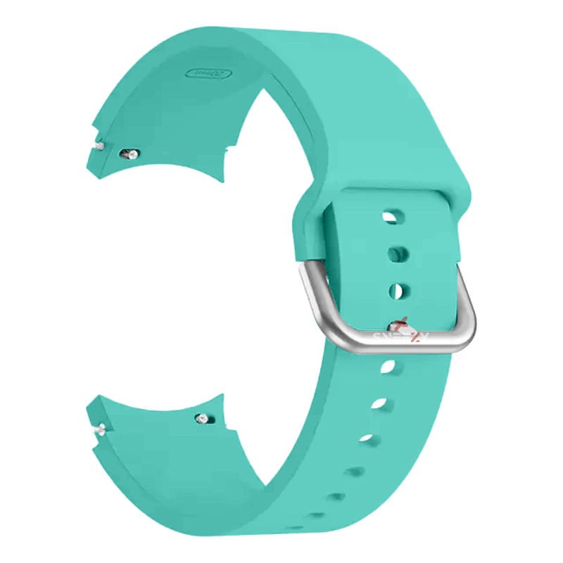 Samsung Galaxy Watch 4 5 Pro 40 42 44 45 46mm Uyumlu Orjinal Tasarım Kavisli PureLux Silikon Kordon Turkuaz