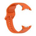 Samsung Galaxy Watch 8 44mm 40mm İle Uyumlu Metal Tokalı Spor Silikon Kordon Turuncu