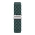 Sneezy Huawei Watch GT6 41mm İle Uyumlu Metal Klips Solo Fiberlink Kumaş Örgü Kordon Petrol