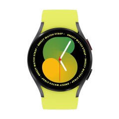 Samsung Galaxy Watch 4 5 Pro 40 42 44 45 46mm Uyumlu Orjinal Tasarım Kavisli PureLux Silikon Kordon Sarı