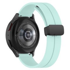 Samsung Galaxy Watch 5 Pro R-920 20mm Uyumlu 20mm Coastal Manyetik Tokalı Silikon Kordon Su Yeşili - Su yeşili