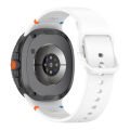 Samsung Galaxy Watch 8 Classic 47mm İle Uyumlu Metal Tokalı Spor Silikon Kordon Beyaz