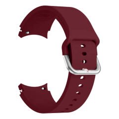 Samsung Galaxy Watch 4 5 Pro 40 42 44 45 46mm Uyumlu Orjinal Tasarım Kavisli PureLux Silikon Kordon Mürdüm