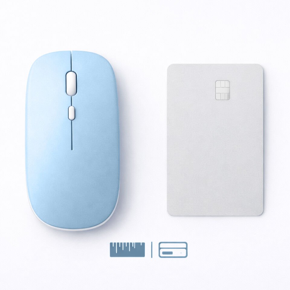 Tüm Cihazlara Uyumlu Bluetooth Mouse Şarjlı Batarya USB Dongle ve Şarj Kablosu Dahil Mavi