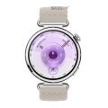 Sneezy Huawei Watch GT6 41mm İle Uyumlu Metal Klips Solo Fiberlink Kumaş Örgü Kordon Starlight