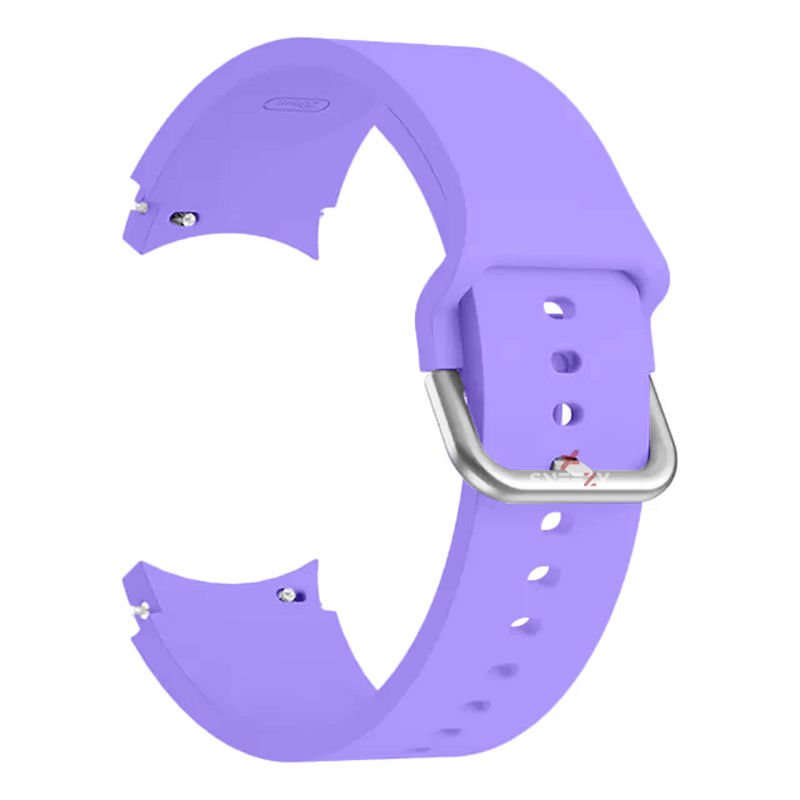 Samsung Galaxy Watch 4 5 Pro 40 42 44 45 46mm Uyumlu Orjinal Tasarım Kavisli PureLux Silikon Kordon Lila
