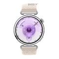 Sneezy Huawei Watch GT6 41mm İle Uyumlu Metal Klips Solo Fiberlink Kumaş Örgü Kordon Strlight Gökkuşağı