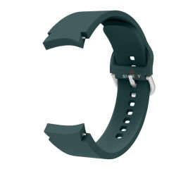 Samsung Galaxy Watch 4 5 Pro 40 42 44 45 46mm Uyumlu Orjinal Tasarım Kavisli PureLux Silikon Kordon Koyu Yeşil