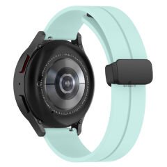 Samsung Galaxy Watch 4 40-42-44-46mm Uyumlu 20mm Coastal Manyetik Tokalı Silikon Kordon Su Yeşili - Su yeşili