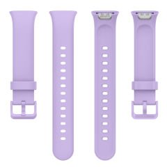 Mi Band 7 Pro İle Uyumlu Yumuşak Soft Silikon Tokalı Kordon Ve Tpu Şeffaf Kasa Koruyucu Lila