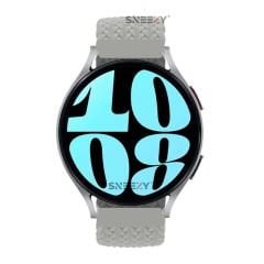 Sneezy Huawei Watch GT2 42mm Uyumlu 20mm Metal Klips Solo Fiberlink Örgü Kordon Gri - Gri