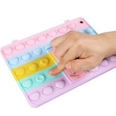 Samsung Galaxy Tab A8 SM-X200 10.5 İnç Tam Uyumlu Glow Desenli Standlı Askılı Popit Tablet Kılıfı