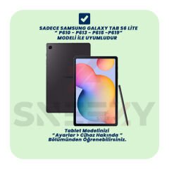 Samsung Galaxy Tab S6 Lite P610 P620 10.4 İnç Tam Uyumlu Glow Desenli Standlı Askılı Popit Tablet Kılıfı