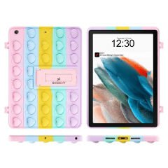 Samsung Galaxy Tab S6 Lite P610 P620 10.4 İnç Tam Uyumlu Glow Desenli Standlı Askılı Popit Tablet Kılıfı
