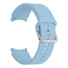 Samsung Galaxy Watch 4 5 Pro 40 42 44 45 46mm Uyumlu Orjinal Tasarım Kavisli PureLux Silikon Kordon Açık Mavi