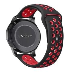 Xiaomi Watch S1 -S1 Active -Mi Watch -Watch Color 22mm Uyumlu FlexAir Supreme Silikon Kordon Siyah - Kırmızı