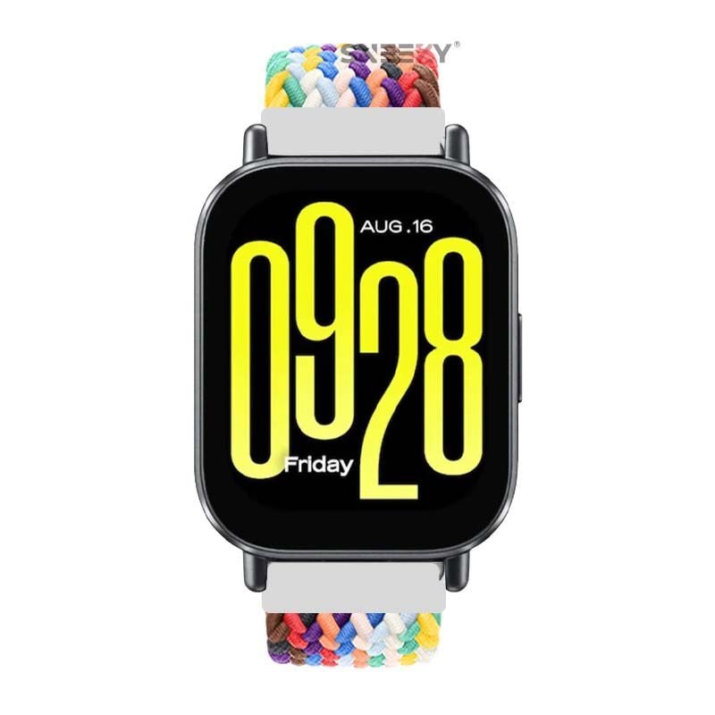 Redmi Watch 5 Active Redmi 5 Lite Uyumlu Kordon Metal Klips Solo Fiberlink Örgü Kordon Gökkuşağı