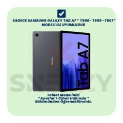 Samsung Galaxy Tab A7 SM-T500 10.4 İnç Tam Uyumlu Glow Desenli Standlı Askılı Popit Tablet Kılıfı