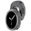 Samsung Galaxy Watch 8 40mm İle Uyumlu Zarif Kristal Taşlı Kasa Koruyucu Kılıf Şeffaf