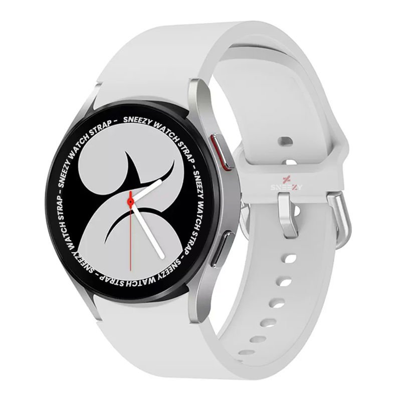 Samsung Galaxy Watch 4 5 Pro 40 42 44 45 46mm Uyumlu Orjinal Tasarım Kavisli PureLux Silikon Kordon Beyaz