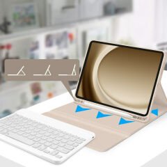 Apple iPad Air 3 / Pro 10.5 İnç Uyumlu StyleTech Bluetooth Klavyeli Çok Yönlü Kılıf