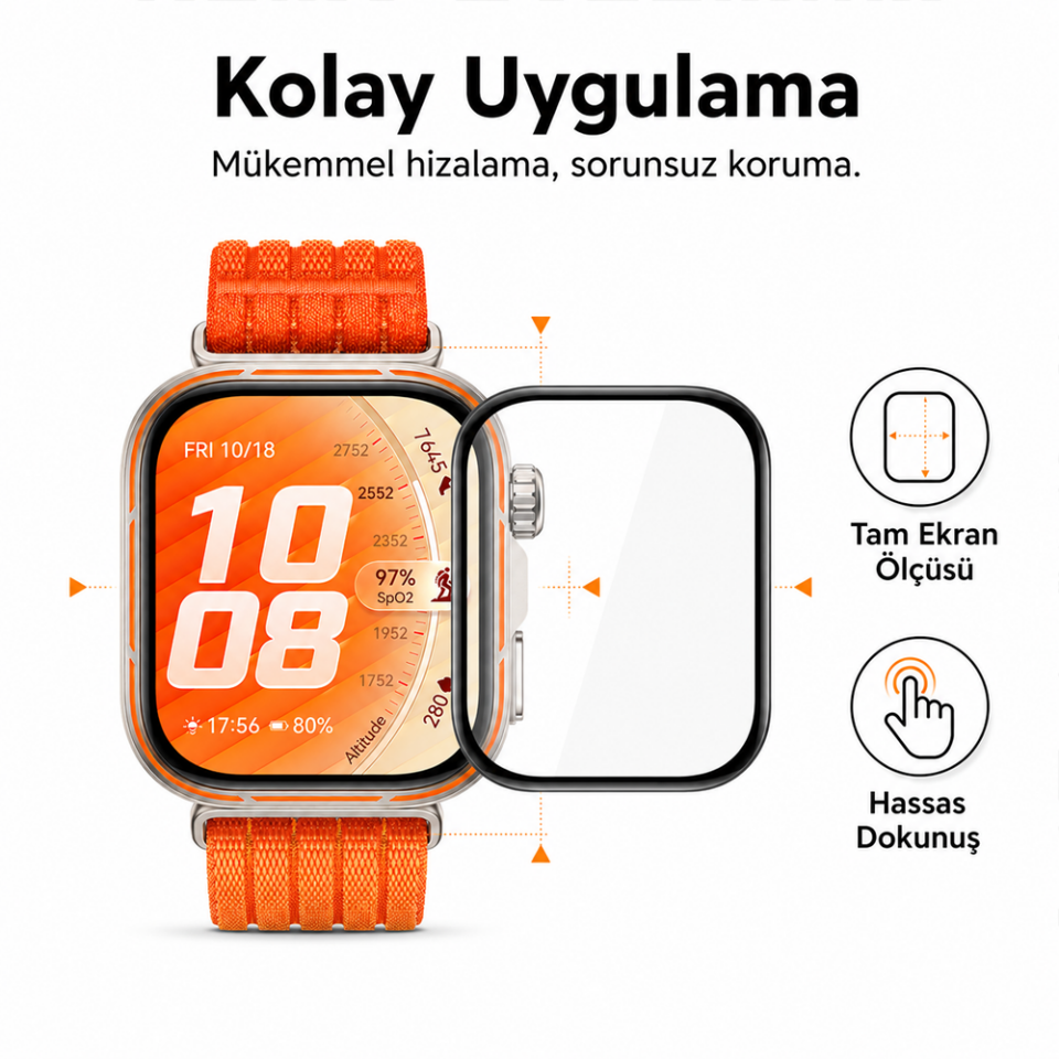 Huawei Watch Fit 5 Pro Ekran Koruyucu Polymer Temperli Nano 0.5 mm Watch Ekran Koruyucu