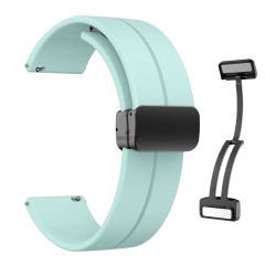 Samsung Galaxy Watch 5 40-44mm Uyumlu 20mm Coastal Manyetik Tokalı Silikon Kordon Su Yeşili - Su yeşili