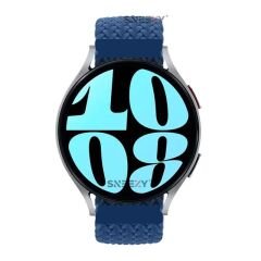 Sneezy Huawei Watch GT 2 Elegant-Classic 42mm Uyumlu 20mm Metal Klips Solo Fiberlink Örgü Kordon Mavi - Mavi