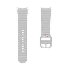 Samsung Galaxy Watch 4 5 Pro 40 42 44 45 46mm Orjinal Tasarım Kavisli Uyumlu AeroFlex Silikon Kordon Beyaz