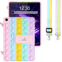 Lenovo Tab M10 HD (2.Nesil) X306F  Tam Uyumlu Glow Desenli Standlı Askılı Popit Tablet Kılıfı