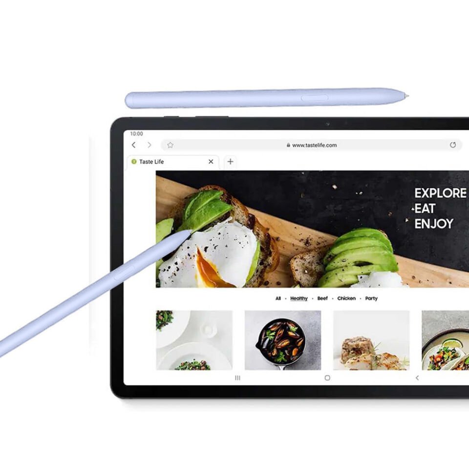 Samsung Galaxy Tab S6 Lite P610 P620 İle Uyumlu Spen Stylus Tablet Kalemi Yedek Uç Seti Mavi