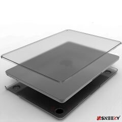 MacBook Air 13.6 İnç Kılıf M3-M2 / A3113-A2681, için Dayanıklı Koruyucu Mat Plastik Sert Kılıf Siyah-Set1