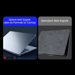 MacBook Air 13.6 İnç Kılıf M3-M2 / A3113-A2681, için Dayanıklı Koruyucu Mat Plastik Sert Kılıf Siyah-Set1