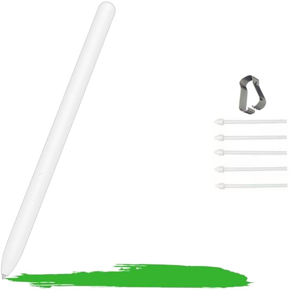 Samsung Galaxy Tab S6 Lite P610 P620 İle Uyumlu Spen Stylus Tablet Kalemi Yedek Uç Seti Beyaz