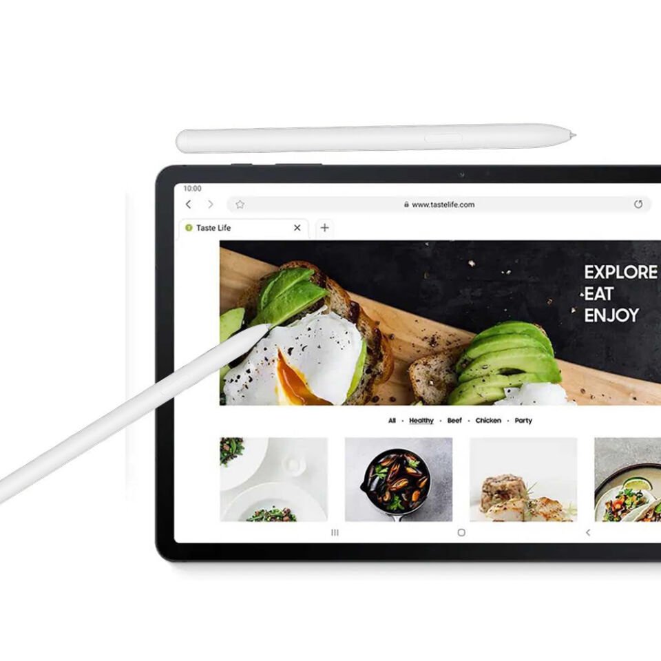 Samsung Galaxy Tab S6 Lite P610 P620 İle Uyumlu Spen Stylus Tablet Kalemi Yedek Uç Seti Beyaz
