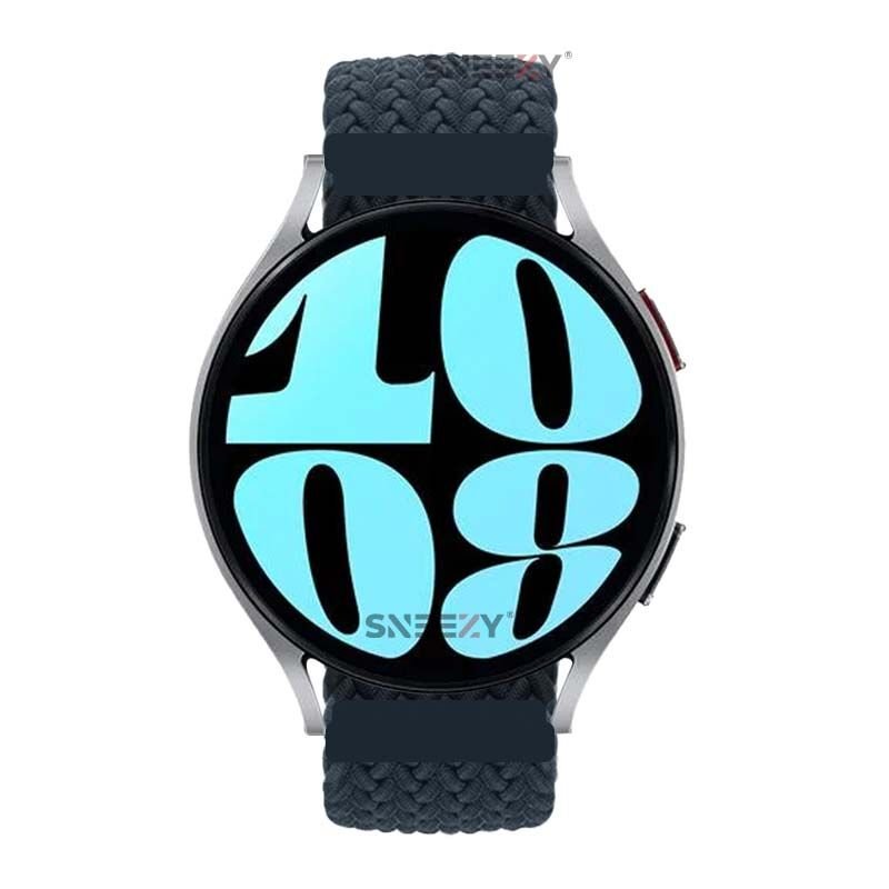 Sneezy Huawei Watch GT 2 Elegant-Classic 42mm Uyumlu 20mm Metal Klips Solo Fiberlink Örgü Kordon Mavi Koyu - Mavi Koyu