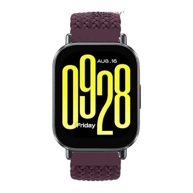 Redmi Watch 5 Active Redmi 5 Lite Uyumlu Kordon Metal Klips Solo Fiberlink Örgü Kordon Mürdüm