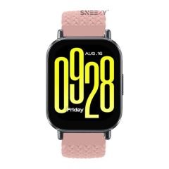 Redmi Watch 5 Active Redmi 5 Lite Uyumlu Kordon Metal Klips Solo Fiberlink Örgü Kordon Pembe