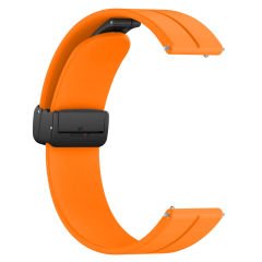 Samsung Galaxy Watch 5 40-44mm Uyumlu 20mm Coastal Manyetik Tokalı Silikon Kordon Turuncu - Turuncu