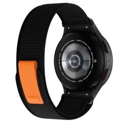 Samsung Galaxy Watch 4 5 Pro 40 42 44 45 46mm Uyumlu Wander Trail Loop Kordon Kavisli Tasarım Siyah