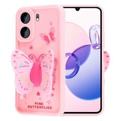 Xiaomi Poco C65 Kılıf Kamera Korumalı Figür Tasarımlı Glam Kapak