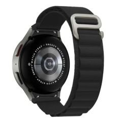 Samsung Galaxy Watch 4 5 Pro 40 42 44 45 46mm Uyumlu Kavisli Tasarım Frost Alpine Loop Kordon Siyah