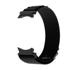 Samsung Galaxy Watch 4 5 Pro 40 42 44 45 46mm Uyumlu Kavisli Tasarım Frost Alpine Loop Kordon Siyah