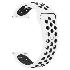 Huawei Watch GT3 Elite-Active 46mm-GT3 Pro-GT3 Se Uyumlu FlexAir Supreme Silikon Kordon Beyaz - Siyah