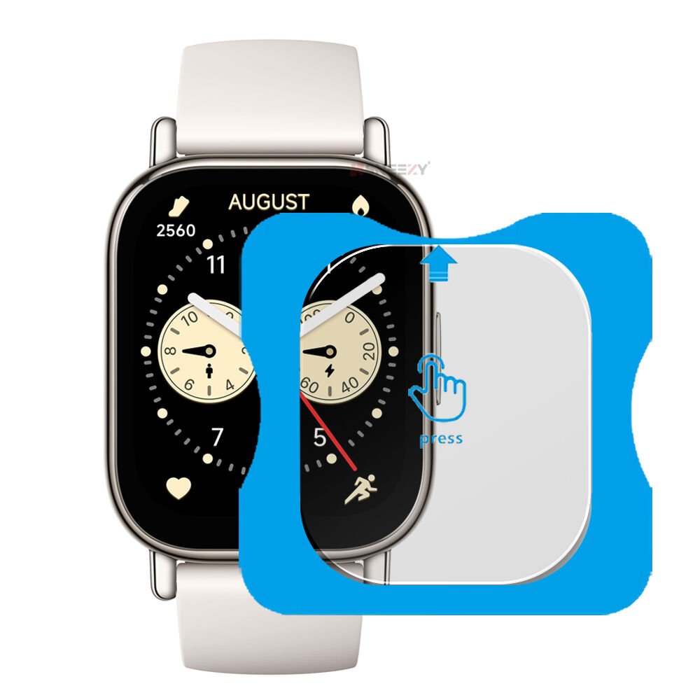 Redmi Watch 5 Lite Uyumlu Kolay Takılabilir Takma Aparatlı Temperli Cam Ekran Koruyucu